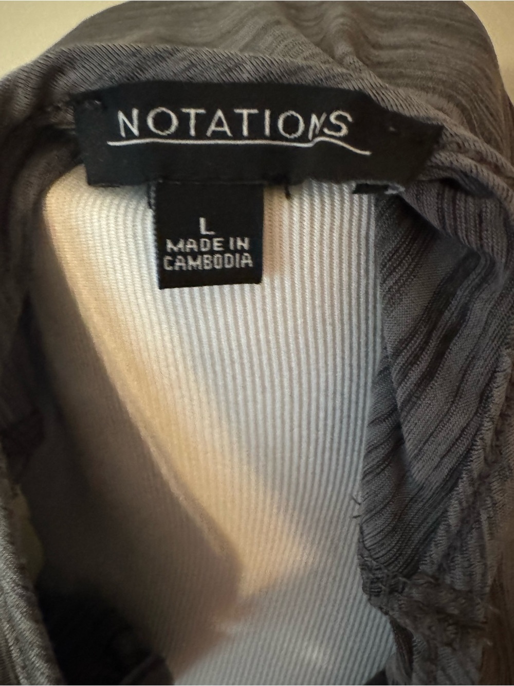 Notations Gray Layered Ruffle Short-Sleeve Top - Picture 5 of 6